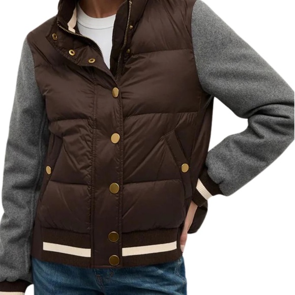 Veronica Beard Ethan Puffer Dark Chocolate - Picture 1 of 7